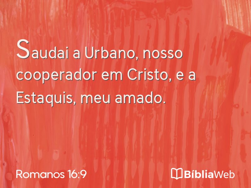 Romanos 16:9 em imagem para compartilhar