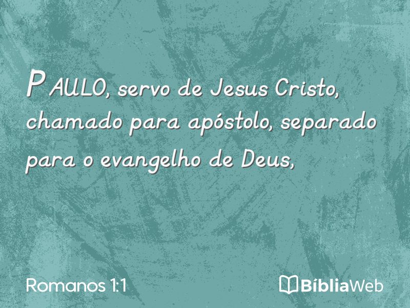 Romanos 1:1 em imagem para compartilhar