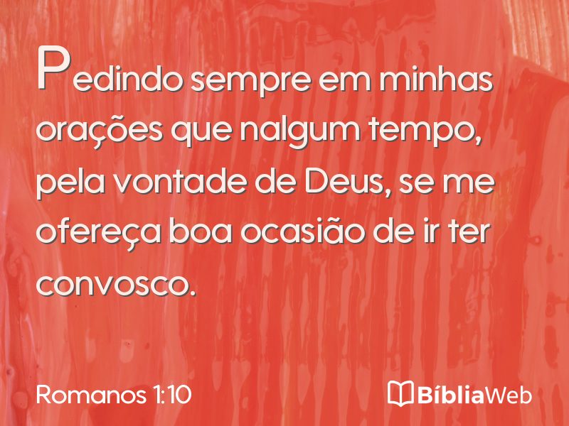 Romanos 1:10 em imagem para compartilhar