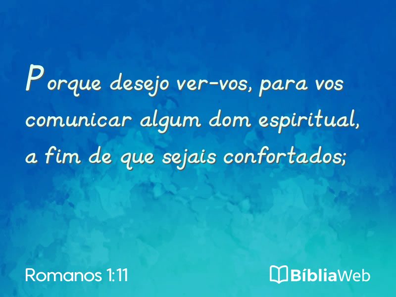 Romanos 1:11 em imagem para compartilhar
