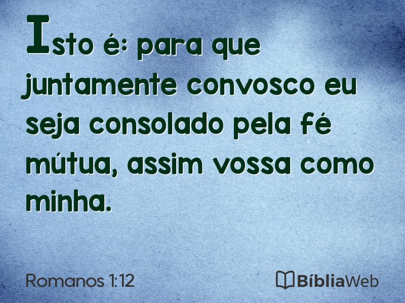 Romanos 1:12 em imagem para compartilhar