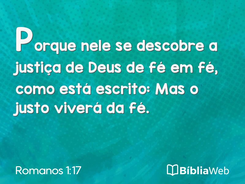 Romanos 1:17 em imagem para compartilhar