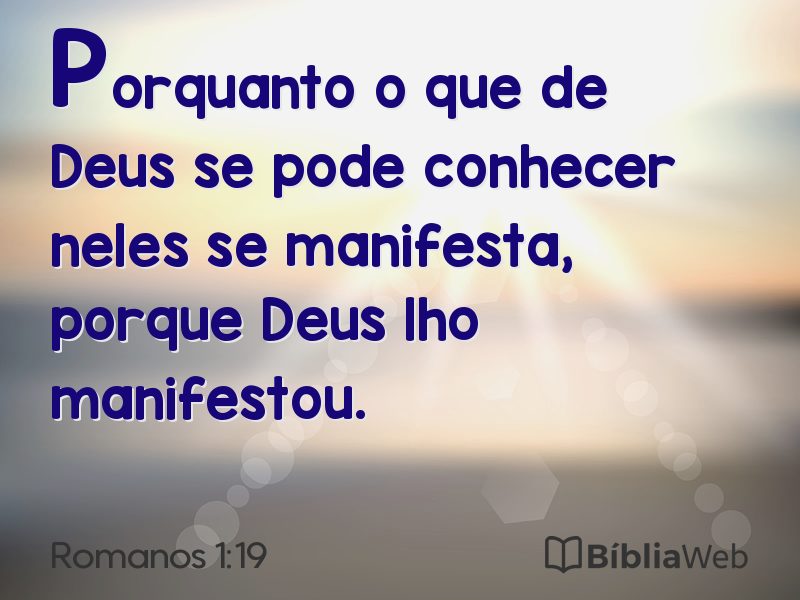 Romanos 1:19 em imagem para compartilhar