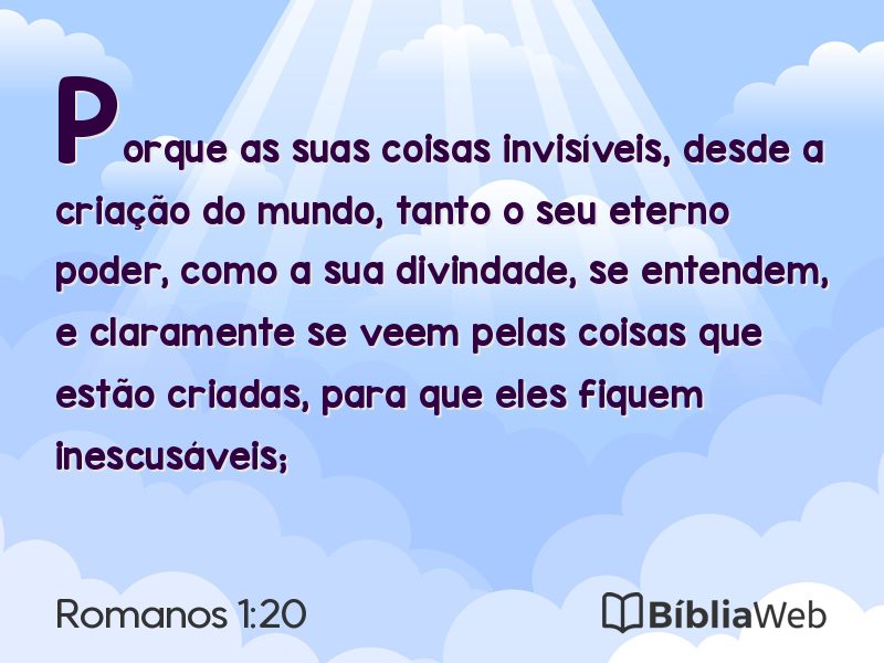 Romanos 1:20 em imagem para compartilhar
