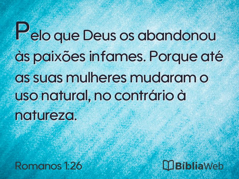 Romanos 1:26 em imagem para compartilhar