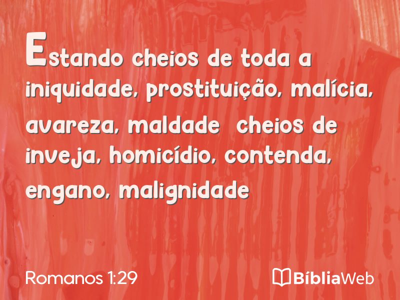 Romanos 1:29 em imagem para compartilhar
