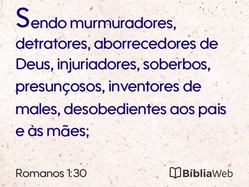 Romanos 1:30 em imagem para compartilhar