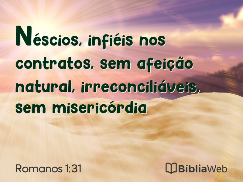 Romanos 1:31 em imagem para compartilhar