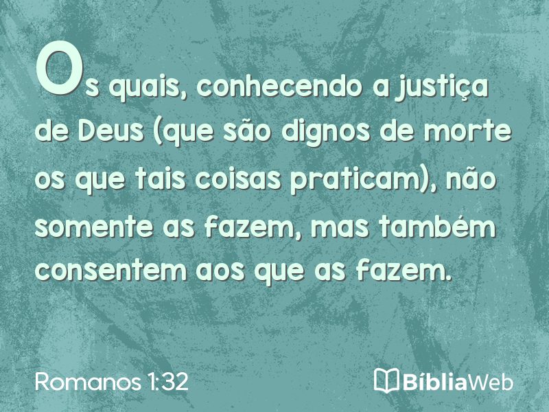 Romanos 1:32 em imagem para compartilhar