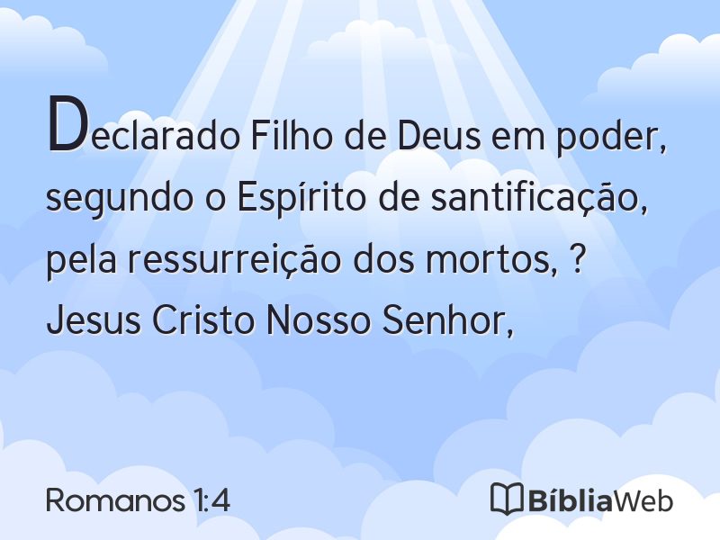 Romanos 1:4 em imagem para compartilhar