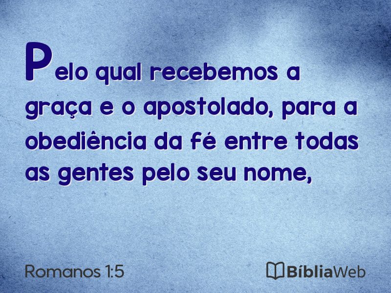 Romanos 1:5 em imagem para compartilhar