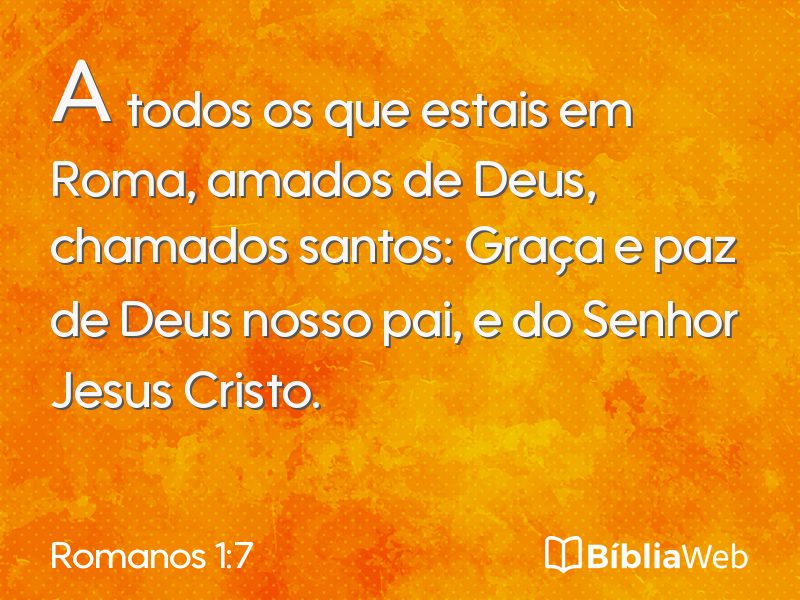 Romanos 1:7 em imagem para compartilhar