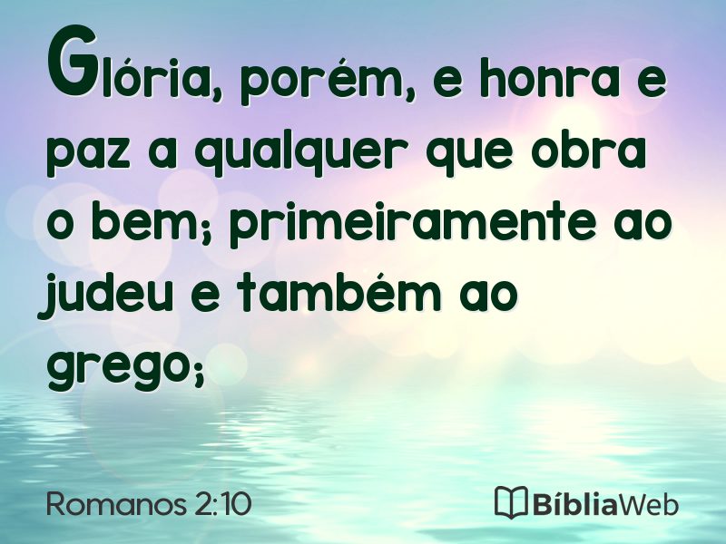 Romanos 2:10 em imagem para compartilhar