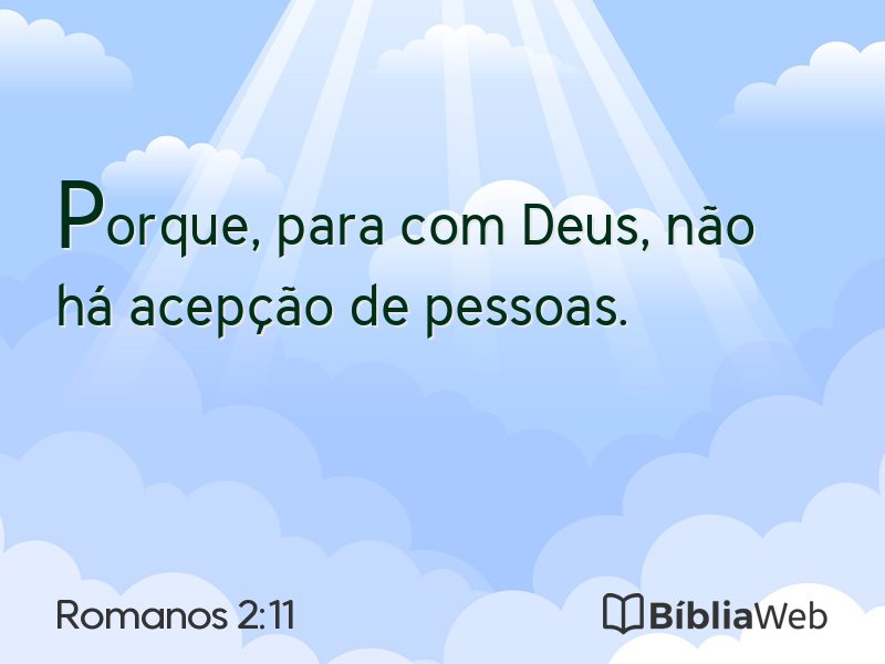 Romanos 2:11 em imagem para compartilhar