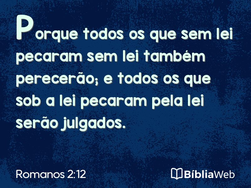 Romanos 2:12 em imagem para compartilhar