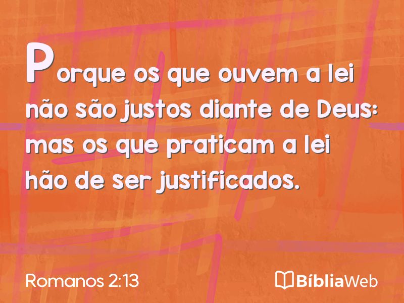 Romanos 2:13 em imagem para compartilhar