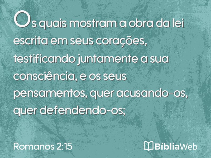Romanos 2:15 em imagem para compartilhar