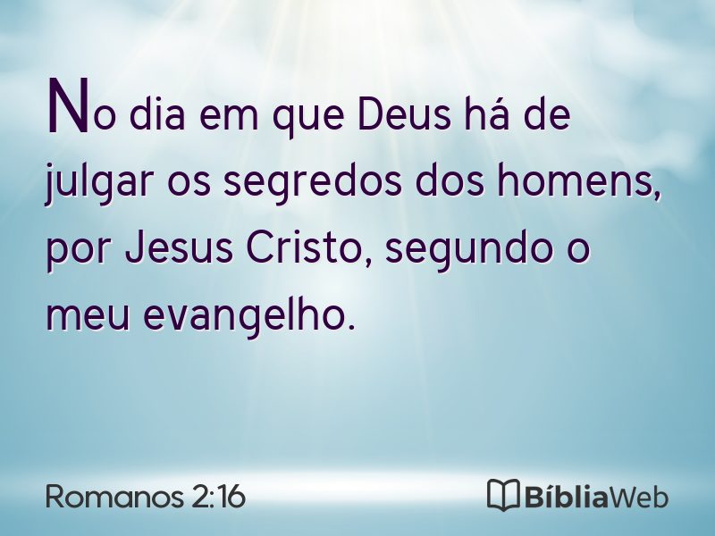 Romanos 2:16 em imagem para compartilhar