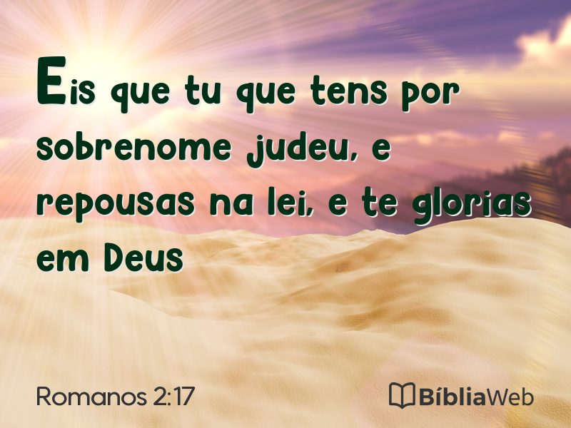 Romanos 2:17 em imagem para compartilhar