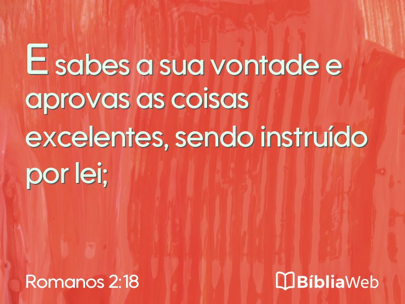 Romanos 2:18 em imagem para compartilhar