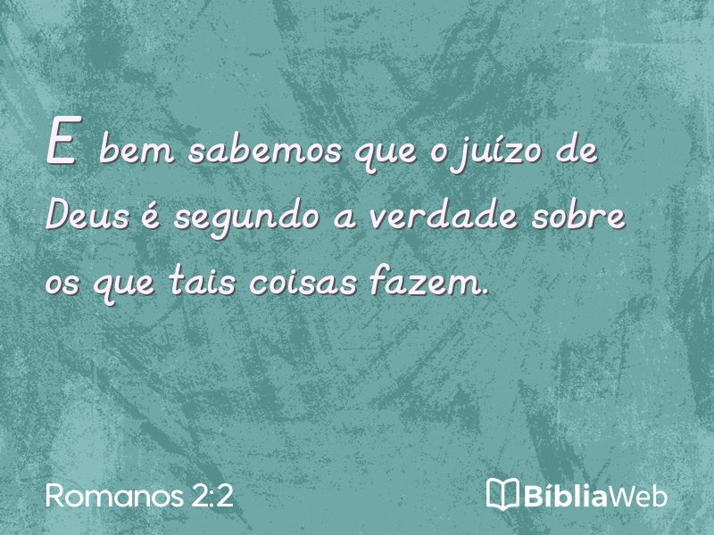 Romanos 2:2 em imagem para compartilhar