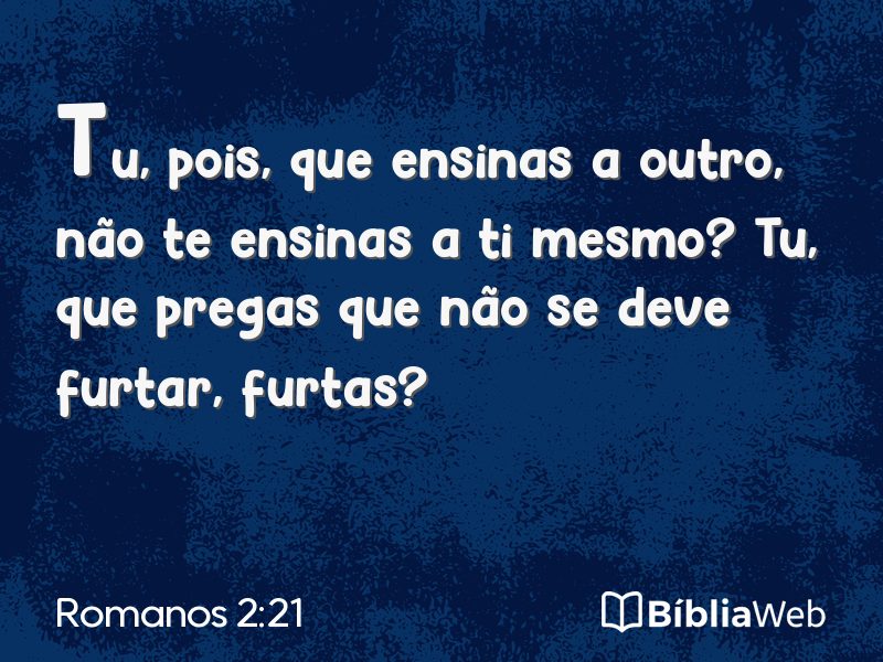 Romanos 2:21 em imagem para compartilhar