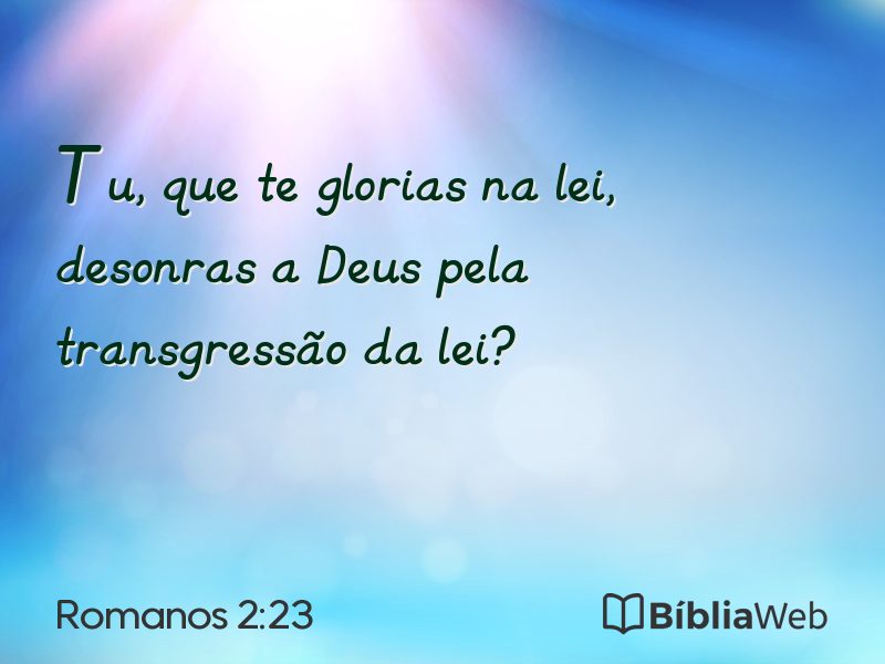 Romanos 2:23 em imagem para compartilhar
