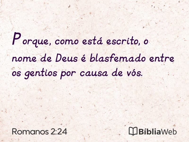 Romanos 2:24 em imagem para compartilhar