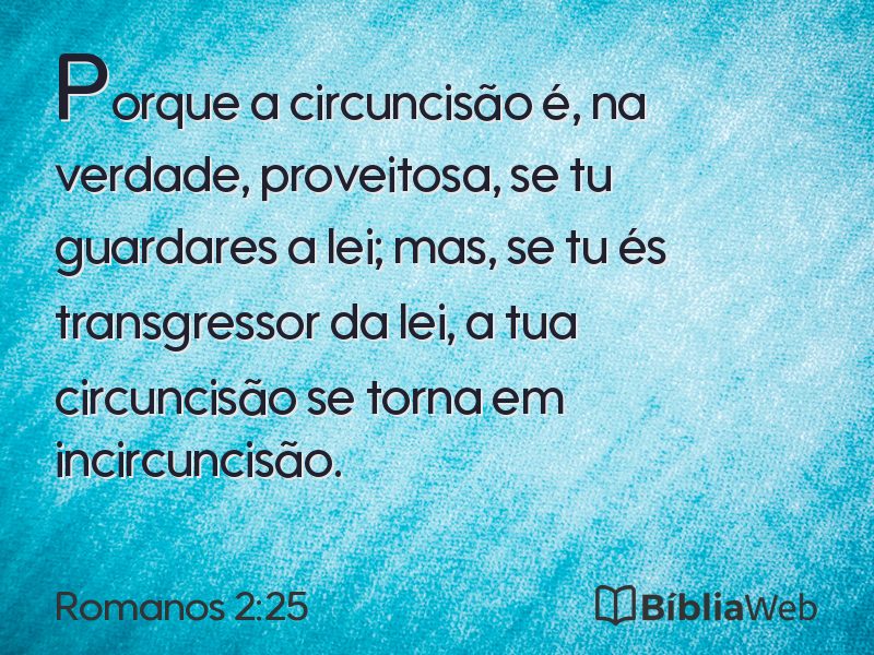 Romanos 2:25 em imagem para compartilhar