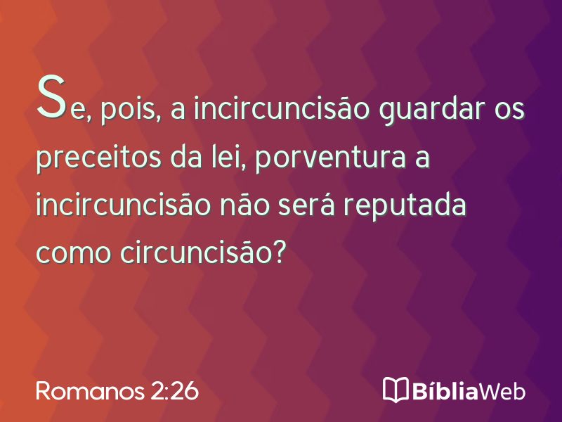 Romanos 2:26 em imagem para compartilhar
