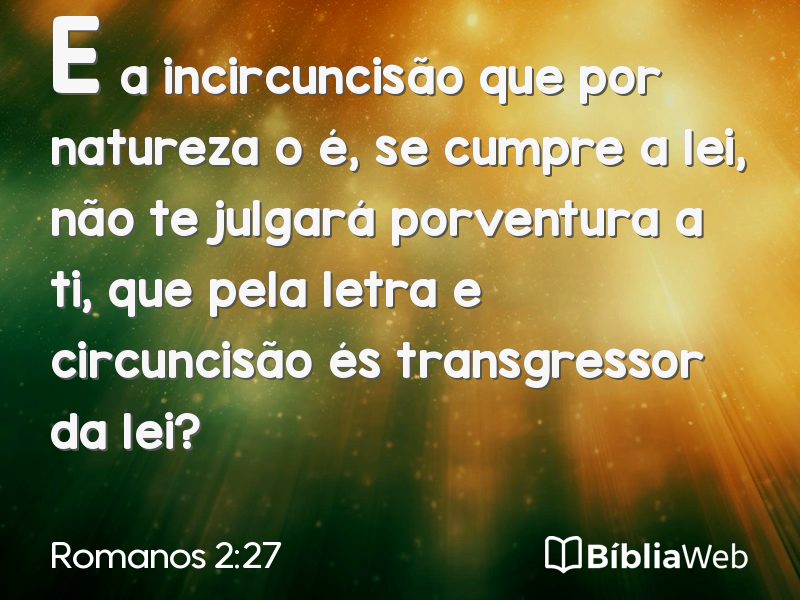 Romanos 2:27 em imagem para compartilhar