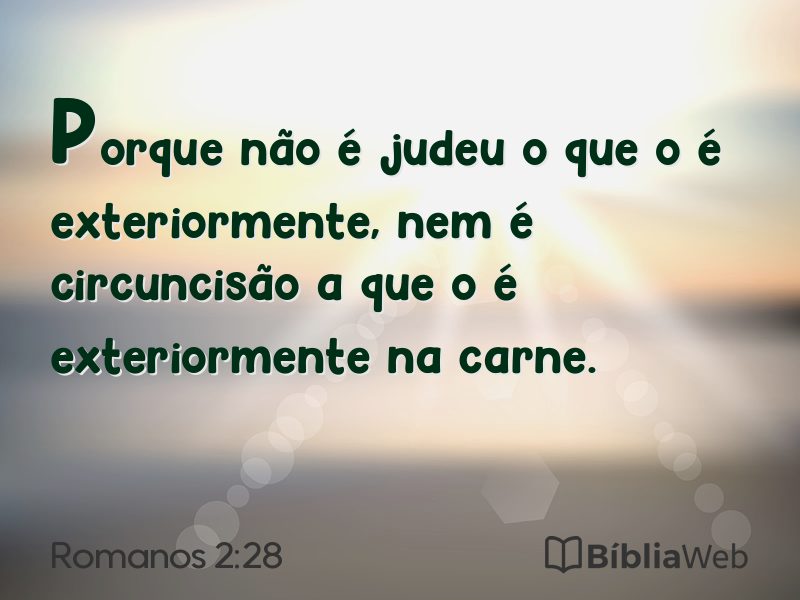 Romanos 2:28 em imagem para compartilhar