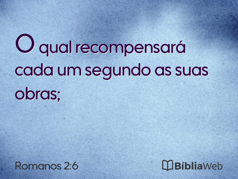 Romanos 2:6 em imagem para compartilhar
