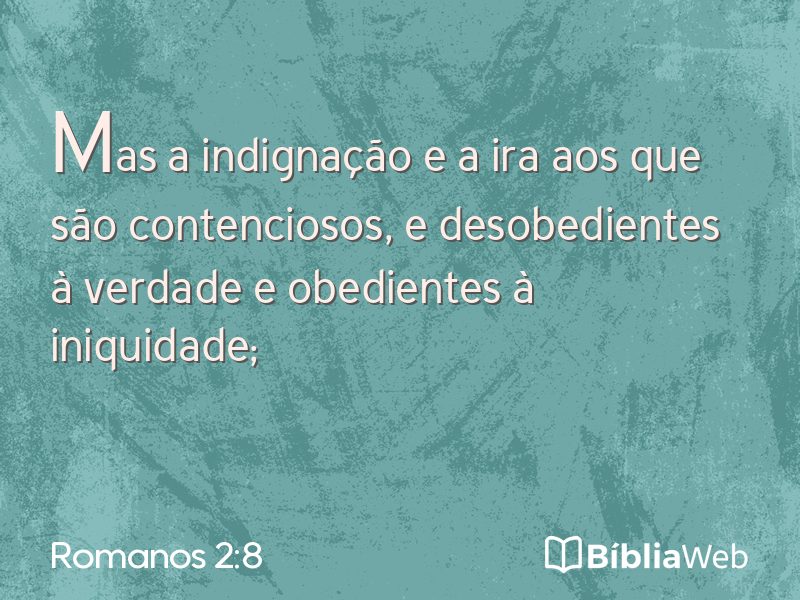 Romanos 2:8 em imagem para compartilhar