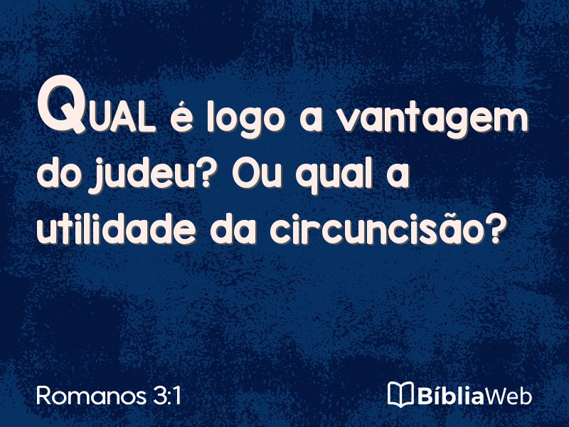 Romanos 3:1 em imagem para compartilhar