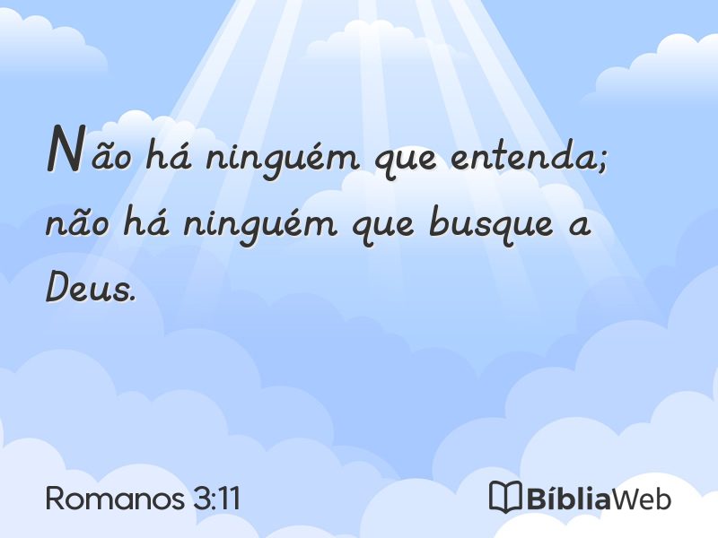Romanos 3:11 em imagem para compartilhar