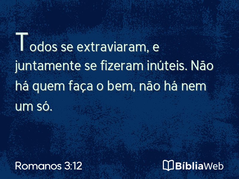 Romanos 3:12 em imagem para compartilhar