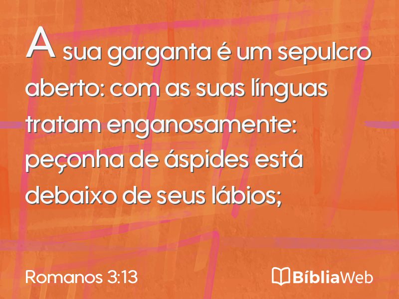 Romanos 3:13 em imagem para compartilhar