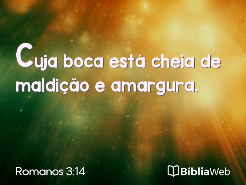 Romanos 3:14 em imagem para compartilhar