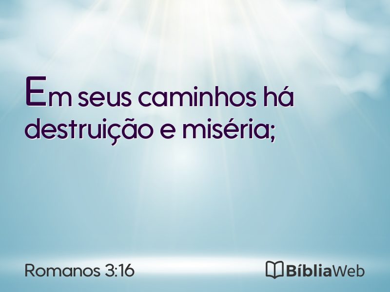 Romanos 3:16 em imagem para compartilhar
