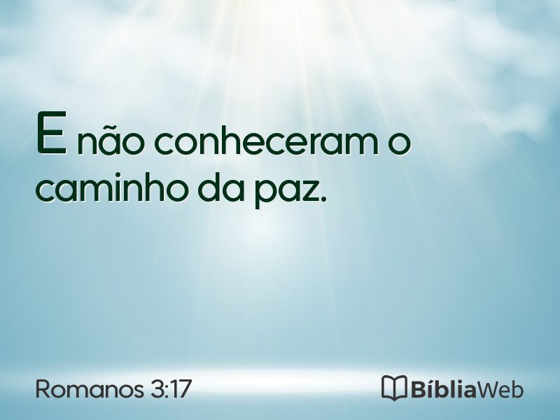Romanos 3:17 em imagem para compartilhar
