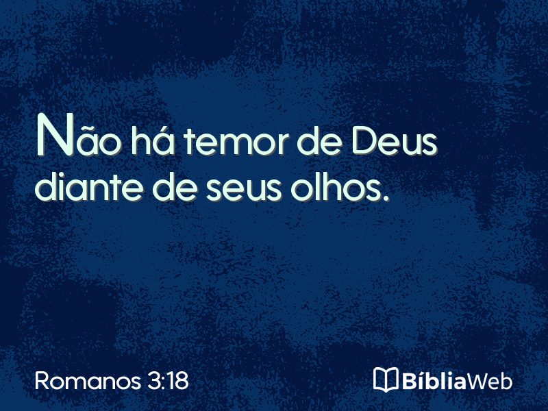 Romanos 3:18 em imagem para compartilhar