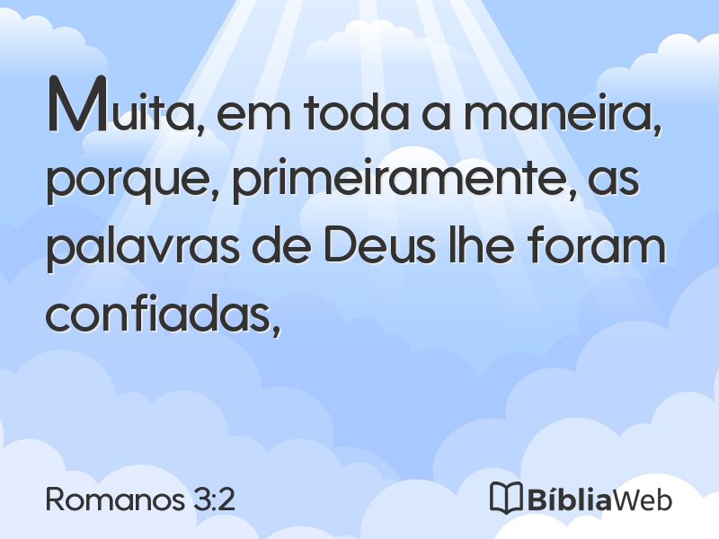 Romanos 3:2 em imagem para compartilhar