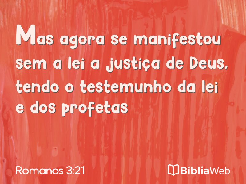 Romanos 3:21 em imagem para compartilhar