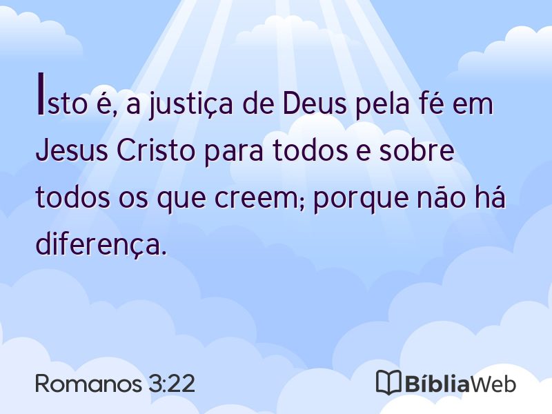Romanos 3:22 em imagem para compartilhar