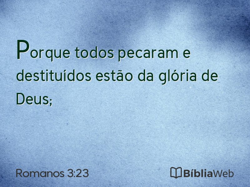 Romanos 3:23 em imagem para compartilhar