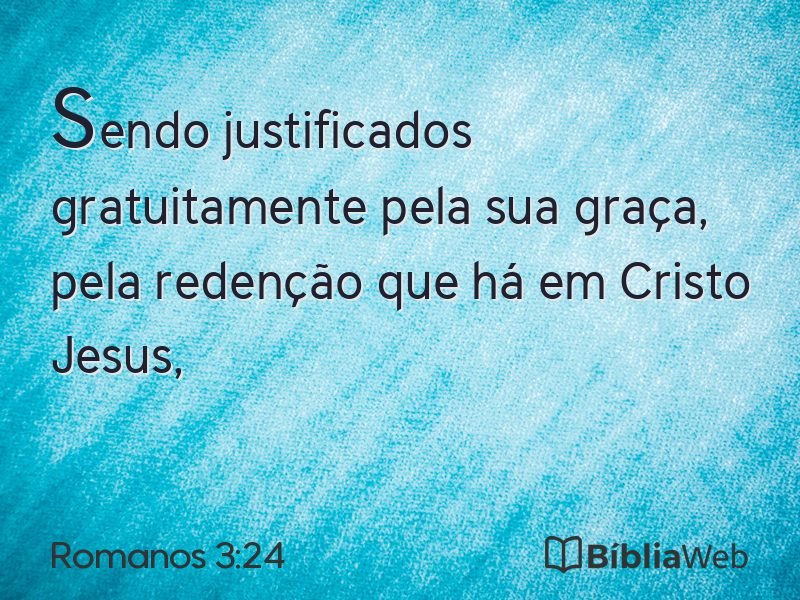 Romanos 3:24 em imagem para compartilhar
