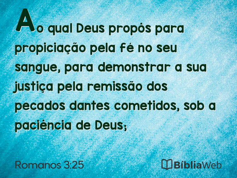 Romanos 3:25 em imagem para compartilhar