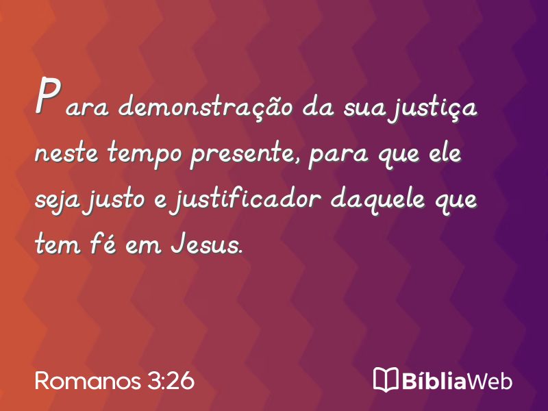Romanos 3:26 em imagem para compartilhar
