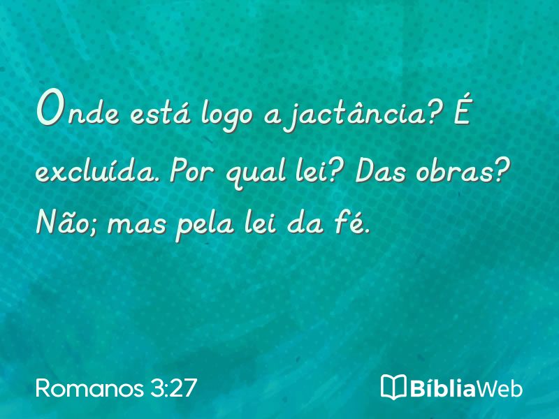 Romanos 3:27 em imagem para compartilhar